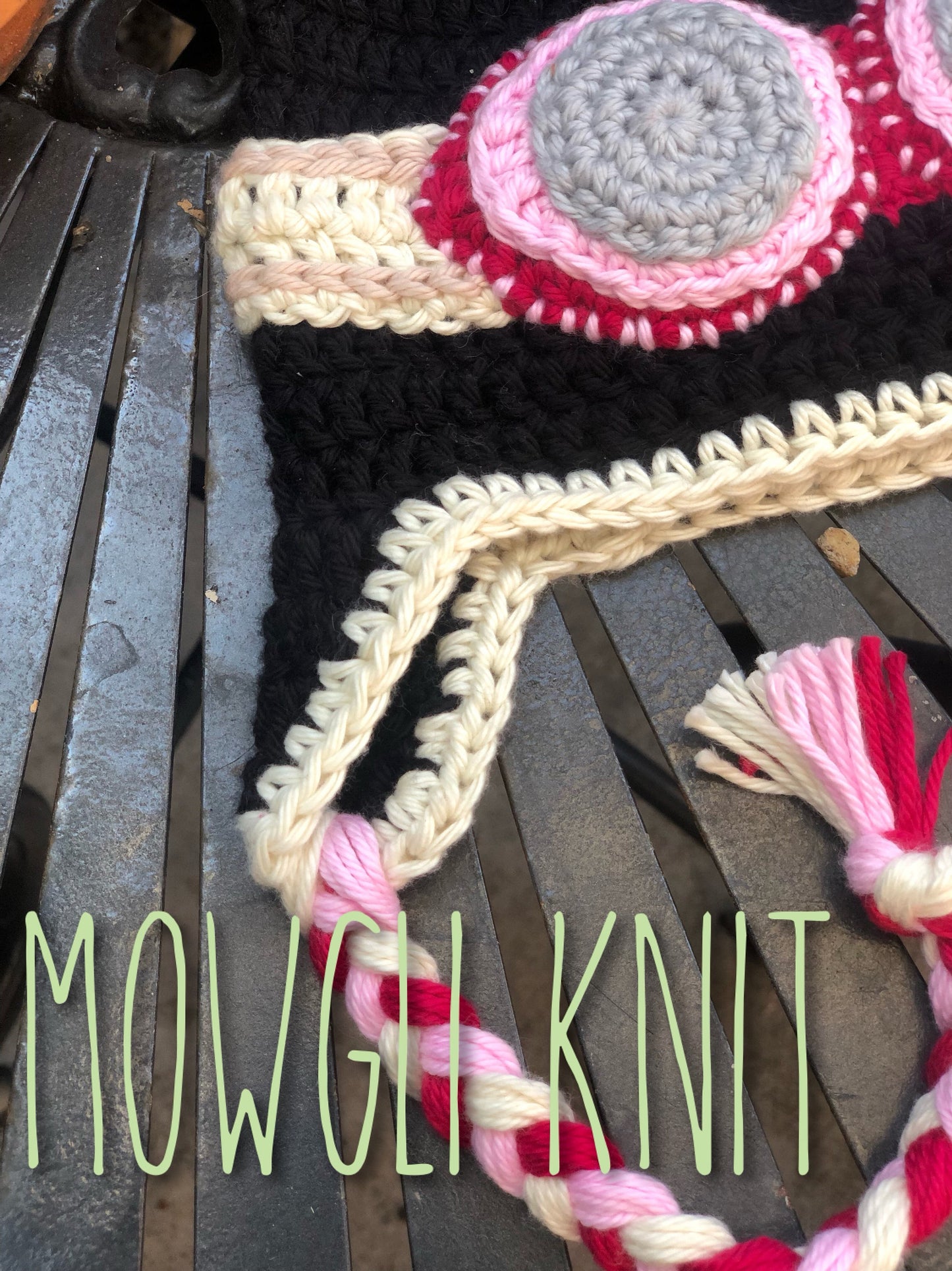 Crochet Girl's Aviator Hat with Goggles, Amelia Earhart, sized Newborn, Child, and Adult