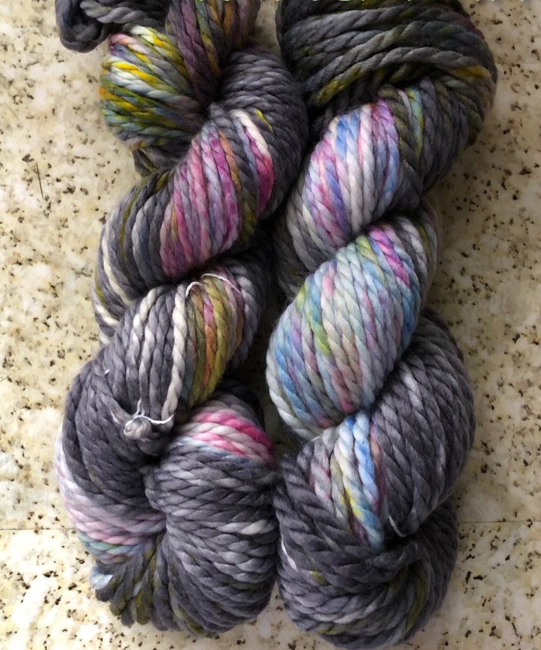 Cloudy With A Chance of Rain Hand Dyed Chunky Yarn