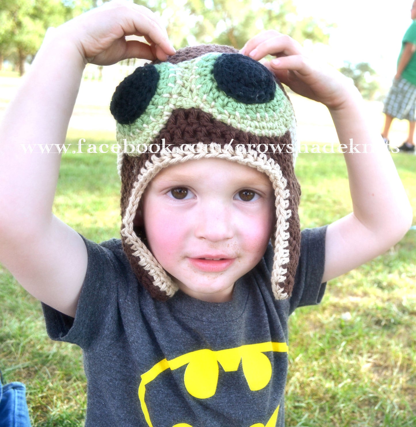 Aviator Crochet Hat With Goggles, airplanes, beanie, military, pilot, custom, unisex