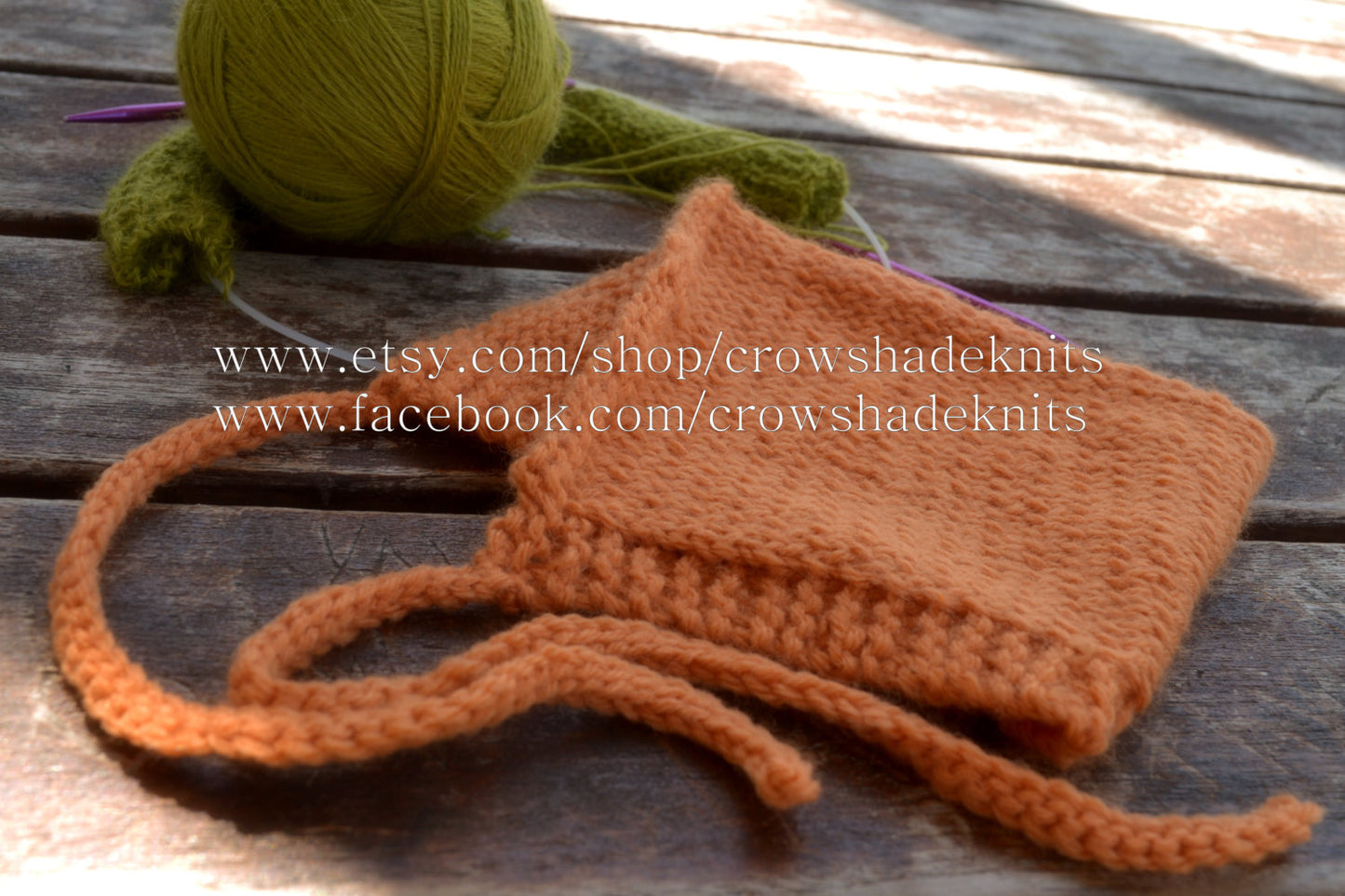 Knitted Pixie Bonnet Style Newborn Hat, gebder neutral, unisex bonnet, pixie beanie, elf hat, newborn photography prop