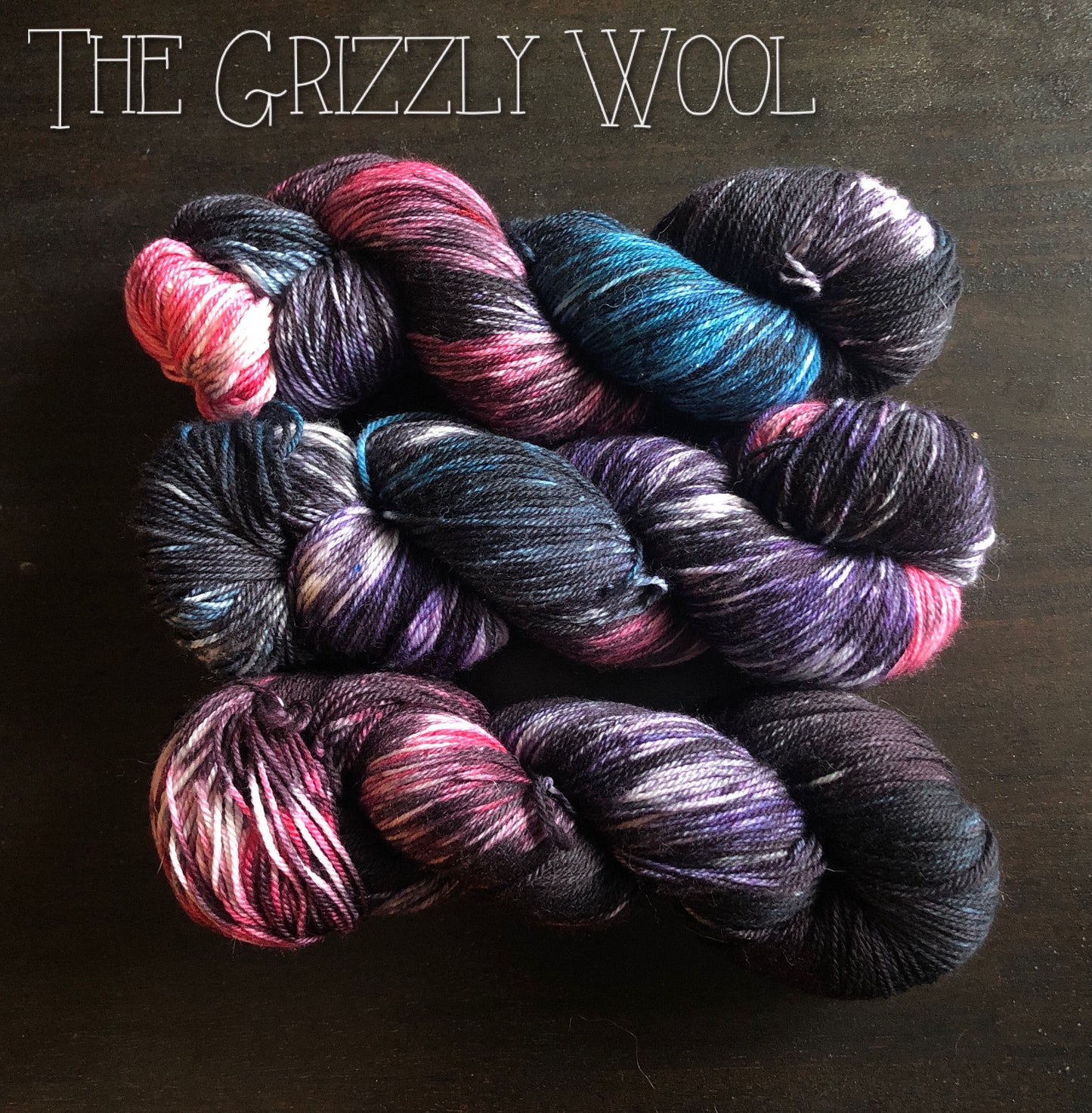 “Squid Ink” Hand Dyed Yarn