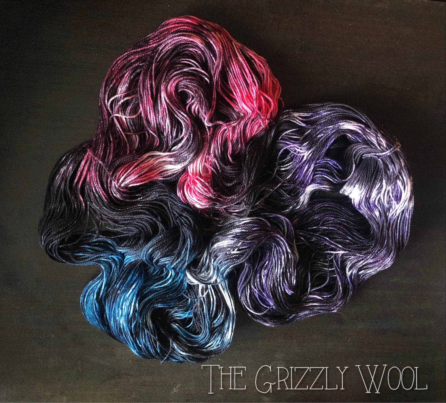 “Squid Ink” Hand Dyed Yarn