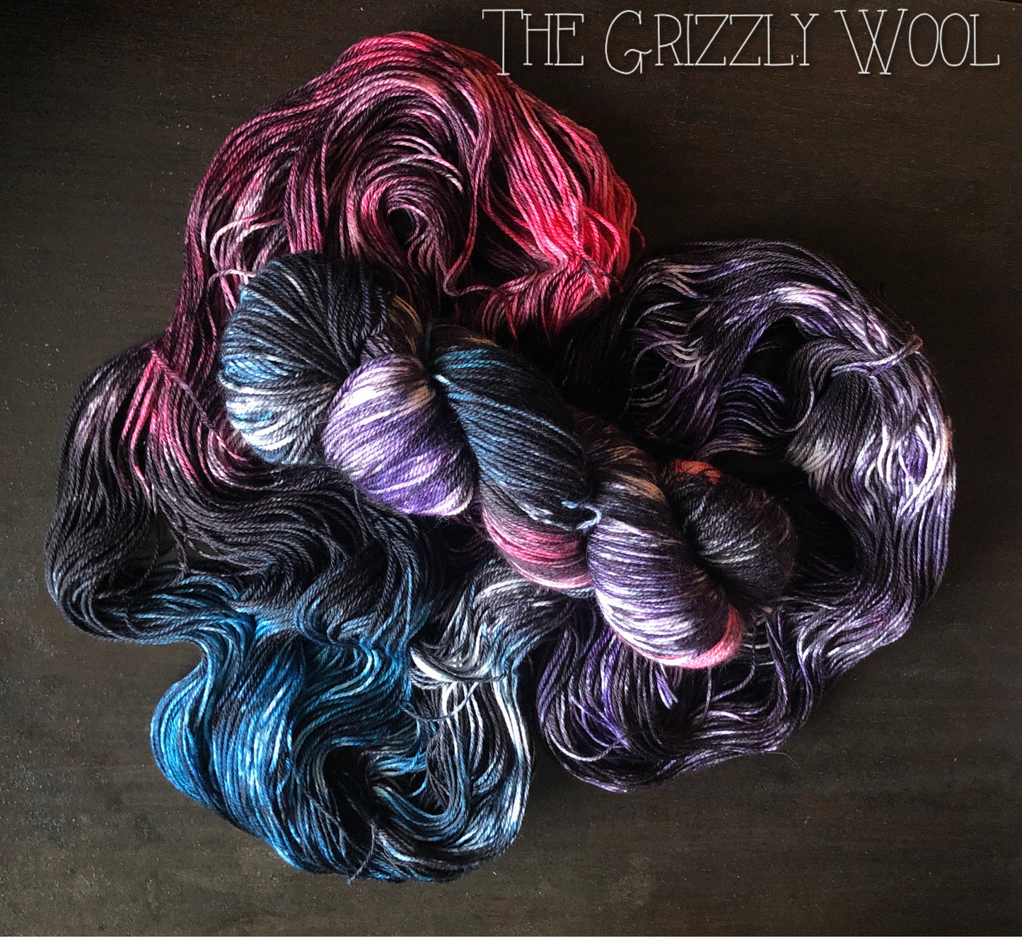 “Squid Ink” Hand Dyed Yarn