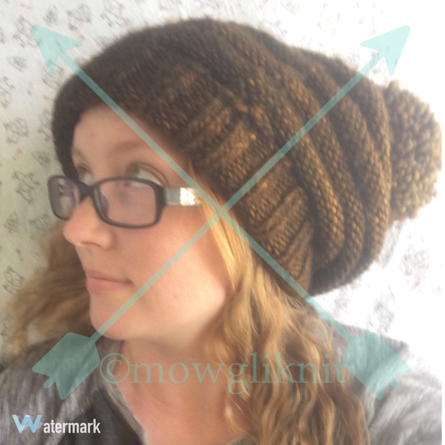 Slouchy Beanie with Large Pom Pom