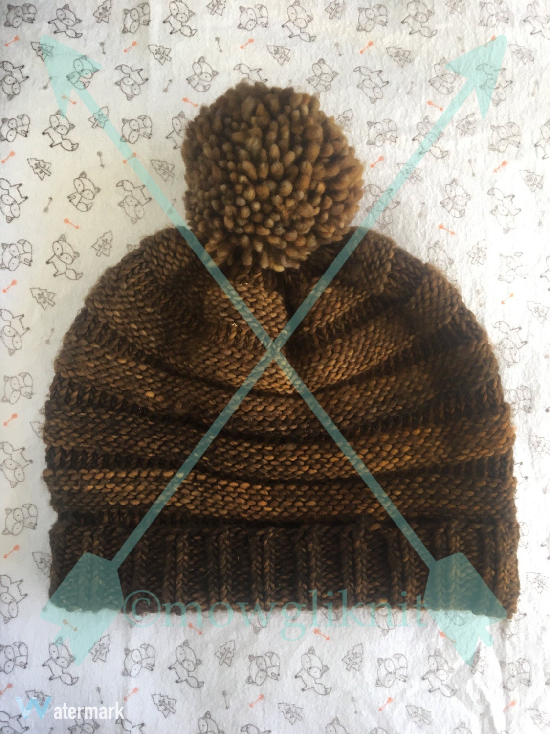 Slouchy Beanie with Large Pom Pom