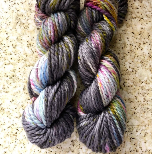 Cloudy With A Chance of Rain Hand Dyed Chunky Yarn