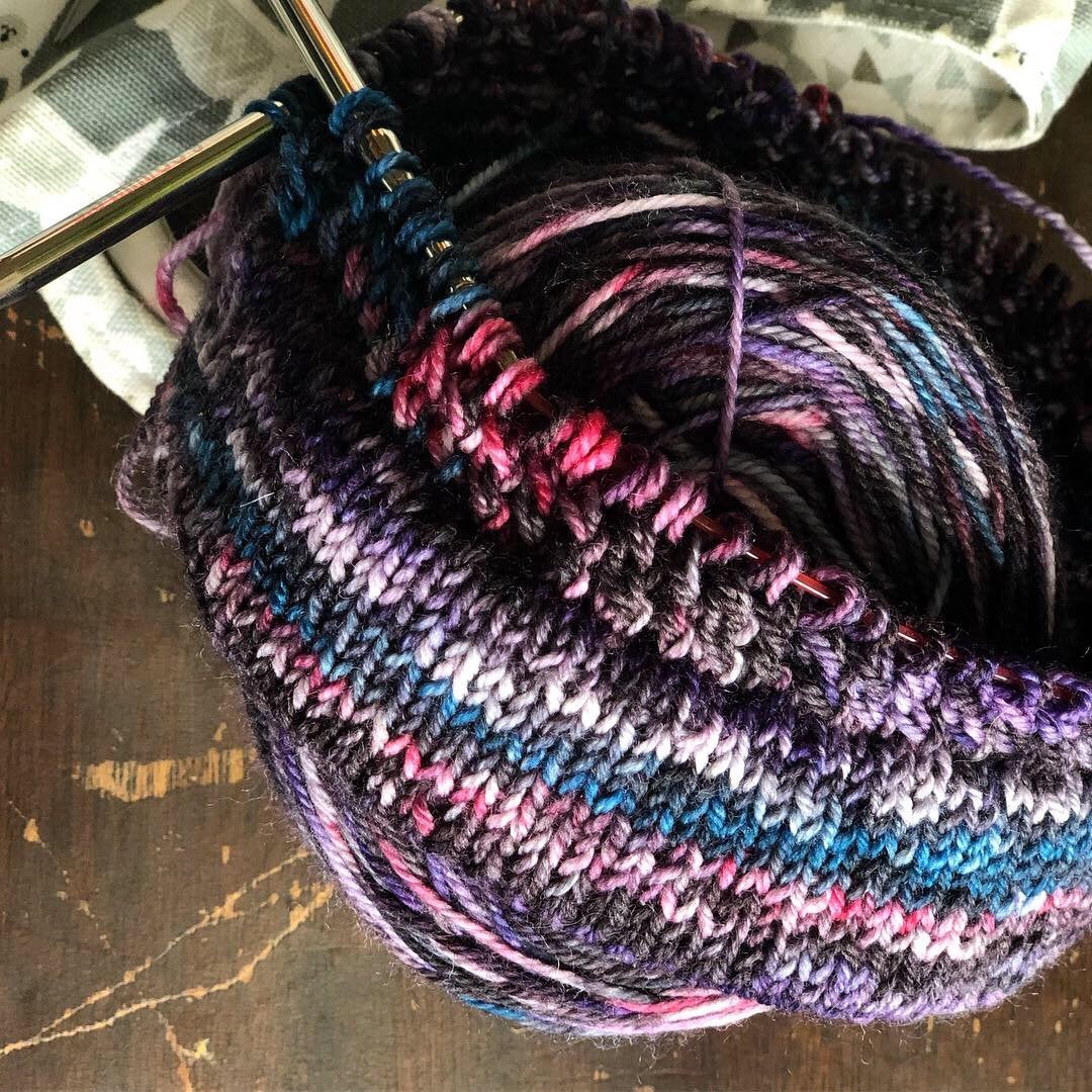 “Squid Ink” Hand Dyed Yarn